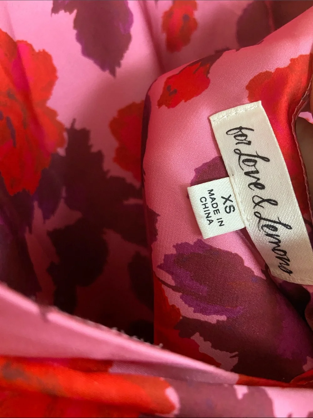 For Love & Lemons Huda Maxi Dress Pink Floral Size XS